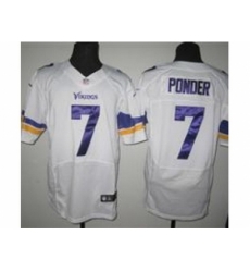 Nike Minnesota Vikings 7 Christian Ponder white Elite NFL Jersey