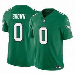 Men Philadelphia Eagles  0 Hollywood Brown Kelly Green 2026 F U S E  Throwback Vapor Untouchable Limited Stitched Football Jersey