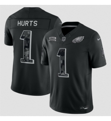 Men Philadelphia Eagles 1 Jalen Hurts Black F U S E 2026 Salute to Service Limited Stitched Football Jersey Men Philadelphia Eagles 1 Jalen Hurts Black F U S E 2026 Salute to Service Limited Stitched Football Jersey