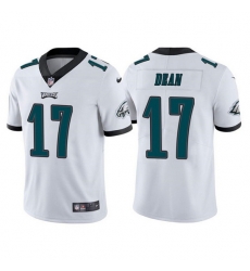 Men Philadelphia Eagles 17 Nakobe Dean White Vapor Untouchable Limited Stitched jersey