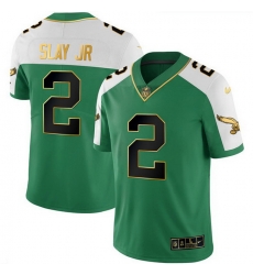 Men Philadelphia Eagles  2 Darius Slay Jr  Kelly Green Alternate Gold Stitched Football Jersey