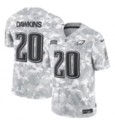 Men Philadelphia Eagles 20 Brian Dawkins 2024 Arctic Camo Salute To Service Limited Stitched Football Jersey