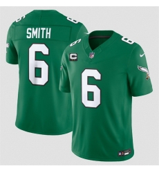 Men Philadelphia Eagles  6 DeVonta Smith Kelly Green 2026 F U S E  2 Star C Patch Throwback Vapor Untouchable Limited Stitched Football Jersey