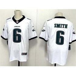 Men Philadelphia Eagles 6 DeVonta Smith White 2024 New Vapor Untouchable Limited Stitched Football Jersey