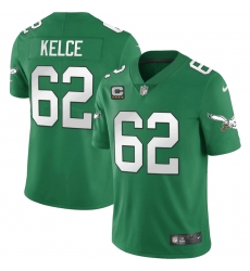 Men Philadelphia Eagles 62 Jason Kelce Green Vapor Untouchable Limited Stitched Football Jersey