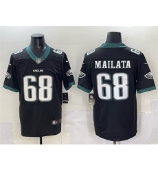 Men Philadelphia Eagles 68 Jordan Mailata Black 2024 New Vapor Untouchable Limited Stitched Football Jersey