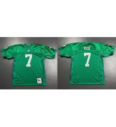 Men Philadelphia Eagles 7 Michael Vick Green Throwback Stitched Baseball Jersey