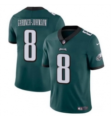 Men Philadelphia Eagles 8 Chauncey Gardner Johnson Green Vapor Untouchable Limited Stitched Football Jersey