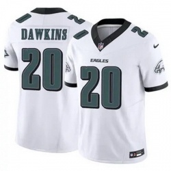 Men Philadelphia Eagles Brian Dawkins #20 White F U S E Stitched NFL Jersey