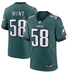Men Philadelphia Eagles Nike Jalyx Hunt #58 Green Stitched NFL Jersey