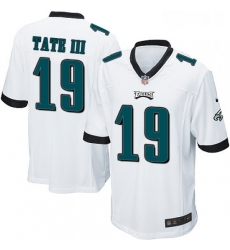 Mens Nike Philadelphia Eagles 19 Golden Tate III Game White NFL Jerse