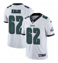 Mens Nike Philadelphia Eagles 62 Jason Kelce White Vapor Untouchable Limited Player NFL Jersey