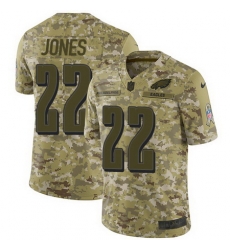 Nike Eagles #22 Sidney Jones Camo Mens Stitched NFL Limited 2018 Salute To Service Jersey
