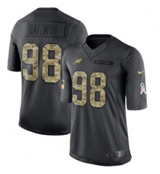 Nike Eagles #98 Connor Barwin Black Mens Stitched NFL Limited 2016 Salute To Service Jersey