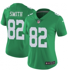 Nike Eagles #82 Torrey Smith Green Womens Stitched NFL Limited Rush Jersey