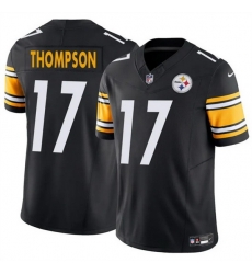 Men Pittsburgh Steelers 17 Skylar Thompson Black 2025 F U S E Vapor Untouchable Limited Stitched Jersey Men Pittsburgh Steelers 17 Skylar Thompson Black 2025 F U S E Vapor Untouchable Limited Stitched Jersey