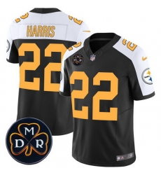 Men Pittsburgh Steelers 22 Najee Harris Black F U S E  DMR Patch Untouchable Limited Stitched Football Jersey