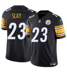 Men Pittsburgh Steelers 23 Darius Slay Black 2025 F U S E Vapor Limited Stitched Football Jersey Men Pittsburgh Steelers 23 Darius Slay Black 2025 F U S E Vapor Limited Stitched Football Jersey