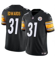 Men Pittsburgh Steelers 31 Daijun Edwards Black 2024 F U S E  Vapor Untouchable Limited Stitched Jersey