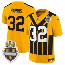 Men Pittsburgh Steelers 32 Franco Harris Gold 1933 F U S E  Throwback Alternate Football Stitched Football Jersey