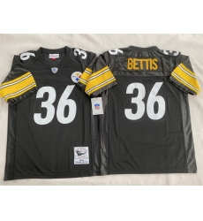 Men Pittsburgh Steelers 36 36 Jerome Bettis Black Stitched Football Jersey
