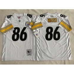 Men Pittsburgh Steelers 86 Hines Ward White Stitched Football Jersey