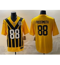 Men Pittsburgh Steelers 88 Pat Freiermuth Gold 1933 Throwback Alternate Stitched Football Jersey Men Pittsburgh Steelers 88 Pat Freiermuth Gold 1933 Throwback Alternate Stitched Football Jersey