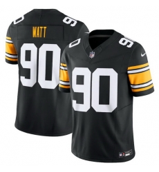 Men Pittsburgh Steelers 90 T J Watt Black 2023 F.U.S.E. Vapor Untouchable Limited Jersey