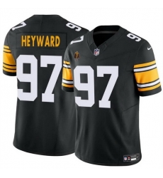 Men Pittsburgh Steelers 97 Cameron Heyward Black 2024 F U S E  With Walter Payton Patch Vapor Untouchable Limited Stitched Jersey