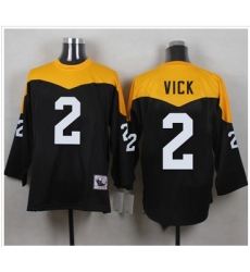 Mitchell And Ness 1967 Pittsburgh Steelers 2 Michael Vick Black Yelllow Throwback Men 27s Stitched 