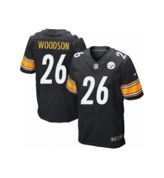 Nike Pittsburgh Steelers 26 Rod Woodson Black Elite NFL Jersey