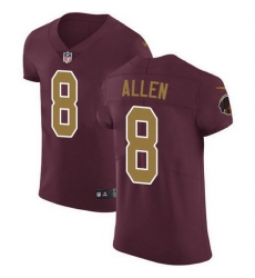 Nike Redskins 8 Kyle Allen Burgundy Red Alternate Men Stitched NFL New Elite Jersey