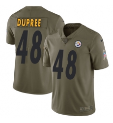 Nike Steelers #48 Bud Dupree Olive Mens Stitched NFL Limited 2017 Salute to Service Jersey