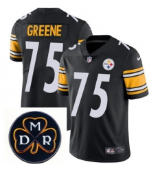 Nike Steelers #75 Joe Greene Black  Mens NFL Vapor Untouchable Limited Stitched With MDR Dan Rooney Patch Jersey