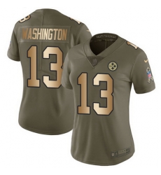 Nike Steelers #13 James Washington Olive Gold Womens Stitched NFL Limited 2017 Salute to Service Jersey Nike Steelers #13 James Washington Olive Gold Womens Stitched NFL Limited 2017 Salute to Service Jersey