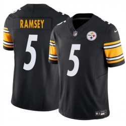 Youth Pittsburgh Steelers 5 Jalen Ramsey Black 2023 F U S E  Vapor Untouchable Limited Stitched Football Jersey