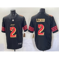 Men San Francisco 49ers 2 Deommodore Lenoir Black 2025 F U S E   u201CRivalries u201D Vapor Limited Stitched Football Jersey
