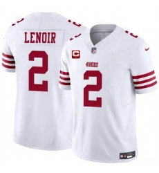 Men San Francisco 49ers 2 Deommodore Lenoir White 2025 F U S E With 1 Star C Patch Vapor Untouchable Limited Stitched Football Jersey Men San Francisco 49ers 2 Deommodore Lenoir White 2025 F U S E With 1 Star C Patch Vapor Untouchable Limited Stitched Football Jersey