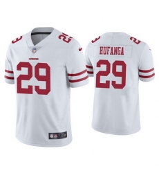 Men San Francisco 49ers 29 Talanoa Hufanga White Vapor Limited Jersey