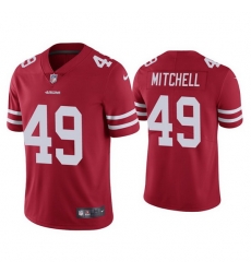 Men San Francisco 49ers 49 Elijah Mitchell Red Vapor Limited Jersey