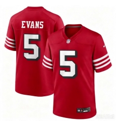 Men San Francisco 49ers 5 Mike Evans Red Throwback Vapor Untouchable Limited Stitched Football Jersey Men San Francisco 49ers 5 Mike Evans Red Throwback Vapor Untouchable Limited Stitched Football Jersey