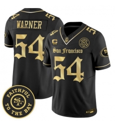 Men San Francisco 49ers 54 Fred Warner Gothic Edition Black Gold Vapor Limited Jersey Men San Francisco 49ers 54 Fred Warner Gothic Edition Black Gold Vapor Limited Jersey