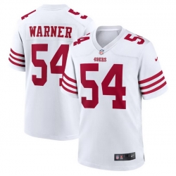 Men San Francisco 49ers 54 Fred Warner Nike White Player Game Jerseys