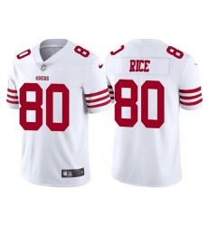 Men San Francisco 49ers 80 Jerry Rice 2022 New White Vapor Untouchable Stitched Football Jersey
