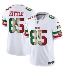 Men San Francisco 49ers 85 George kittle White 2025 F U S E Mexico Vapor Limited Stitched Football Jersey Men San Francisco 49ers 85 George kittle White 2025 F U S E Mexico Vapor Limited Stitched Football Jersey