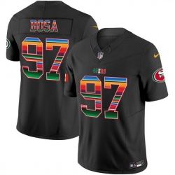 Men San Francisco 49ers  97 Nick Bosa Black Mexico 2026 F U S E  Vapor Untouchable Limited Stitched Football Jersey
