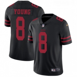 Mens Nike San Francisco 49ers 8 Steve Young Black Vapor Untouchable Limited Player NFL Jersey