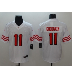 Men's San Francisco 49ers Marquise Goodwin 11 White Nike Scarlet Player Limited Jersey