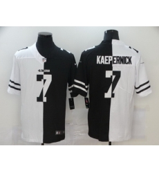 Nike 49ers 7 Colin Kaepernick Black And White Split Vapor Untouchable Limited Jersey