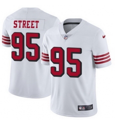 Nike 49ers #95 Kentavius Street White Rush Mens Stitched NFL Vapor Untouchable Limited Jersey